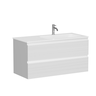 Тумба подвесная SANCOS Folk правая 995х445х500, Bianco