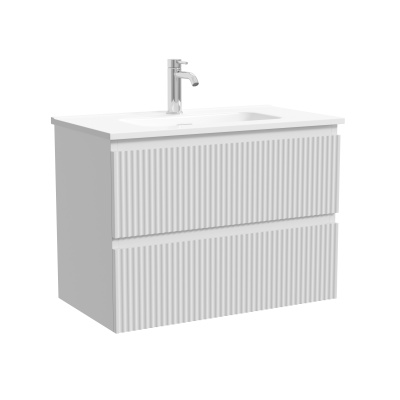 Тумба подвесная SANCOS Snob R 690х390х500, c двумя ящиками оснащенными доводчиками, Bianco, арт.SNR7