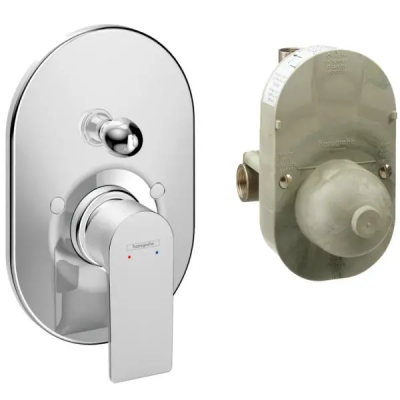 HG Rebris E bath mixer conc.set chr