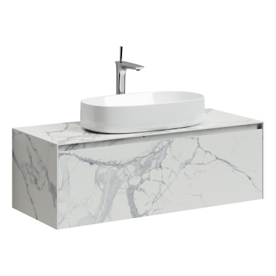 Тумба подвесная SANCOS Stone из керамогранита с одним выдвижным ящиком и столешницей из керамогранит