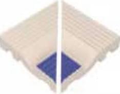 12.5x12.5 Pool RAL 5002 Cobalt Blue Pool Edge Internal Corner Matt 8mm