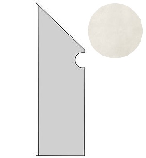 Dwell Off-White Battiscopa Sag. Sx (7,2x30) ..