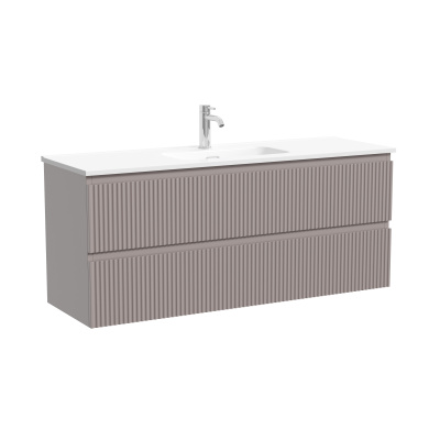 Тумба подвесная SANCOS Snob R 1195х390х500, c двумя ящиками оснащенными доводчиками, Doha Soft, арт.