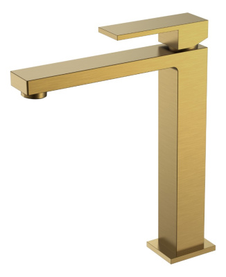 Смеситель для умывальника высокий QUBIC Bronze