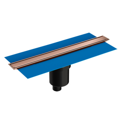 Душевой трап Eco-Flow 40 см, DK100, вертикальный сифон 60 мм, медь ..