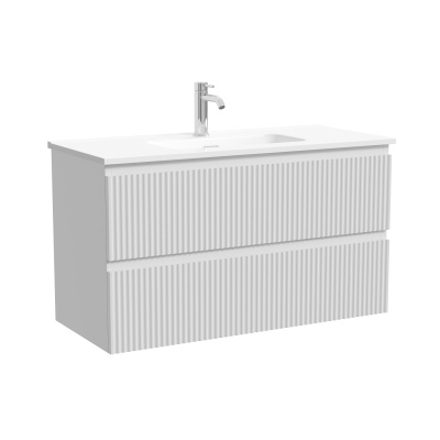 Тумба подвесная SANCOS Snob R 890х390х500, c двумя ящиками оснащенными доводчиками, Bianco, арт.SNR9