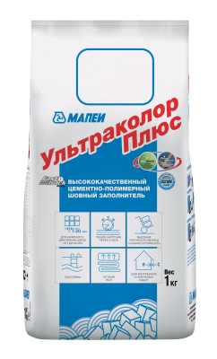 ULTRACOLOR PLUS, ТМ MAPEI, цвет №174 Торнадо, (2кг), (Россия), Смесь сухая затирочная класс CG2WAF