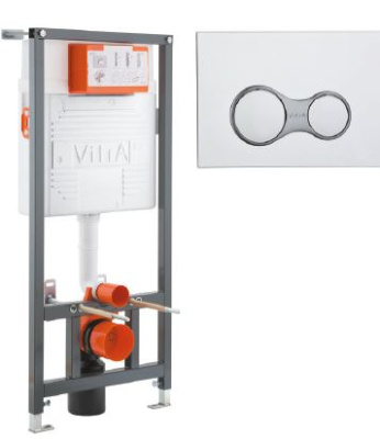 Комплект: инсталляция V12  762-5800-01 с клавишей 740-0580, хром ..