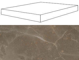 S.S. Grey Scalino laterale dx 33x120 / С.С. Грей Ступень Угловая 33х120 Пс (620070000766) ..