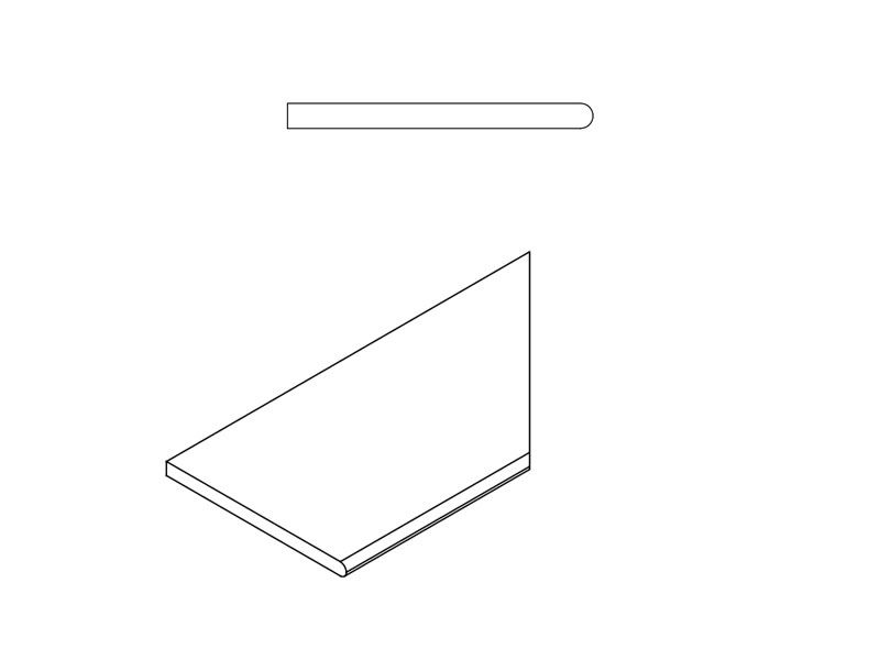 Силвер Бортик  Закругленный правый (30X60 Нат.) ..