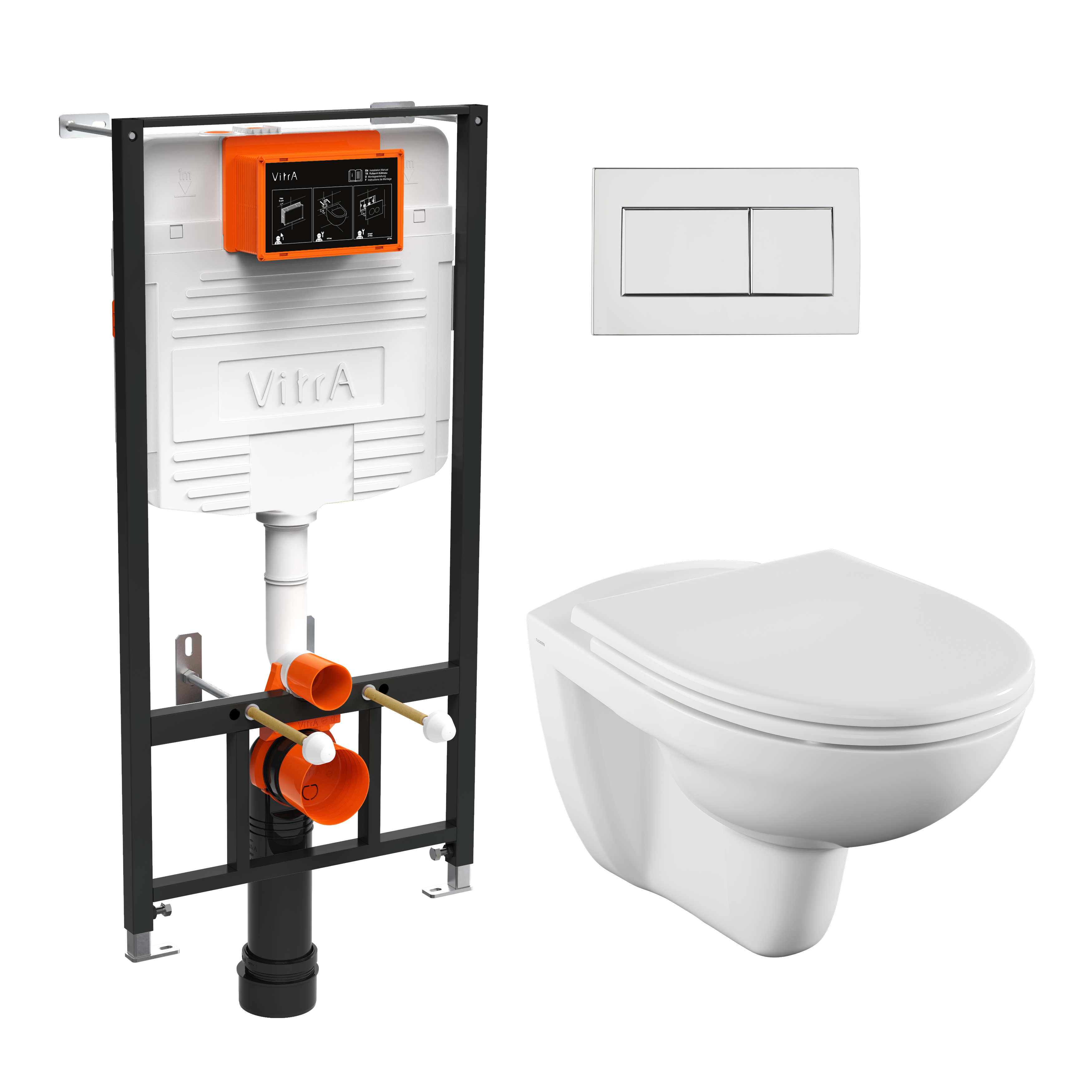 VitrA Normus L-box комплект с дюропластовой крышкой микролифт ..