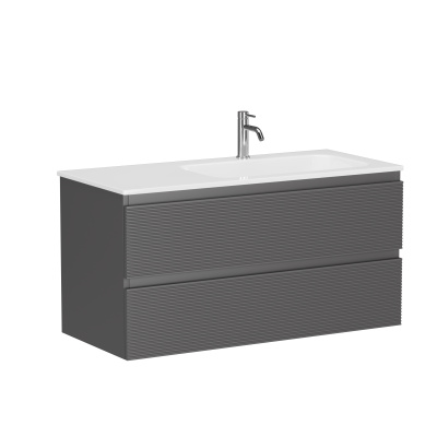 Тумба подвесная SANCOS Folk правая 995х445х500, Grey soft