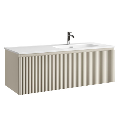 Тумба подвесная SANCOS Snob R 1195х445х406, c одним ящиком оснащенным доводчиками, Beige Soft , арт.