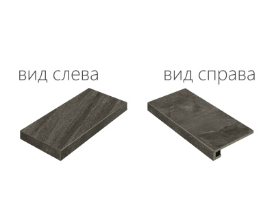 Клаймб Графит Ступень Угловая Левая (33X60 Нат.)