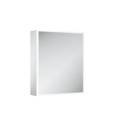 Зеркальный шкаф для ванной комнаты из алюминия SANCOS Evoke 600x700х136 мм, с LED подсветкой, арт. S