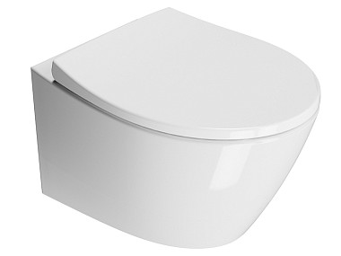 MODO 52x37/F унитаз подвесной - смыв безободковый водоворотный Swirlflush - глазурь белая глянцевая  ..