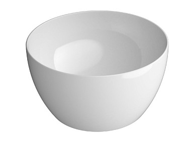 PURA D.42 выс.22 накладная раковина без перелива - глазурь белая глянцевая Extraglaze Antibacterial ..