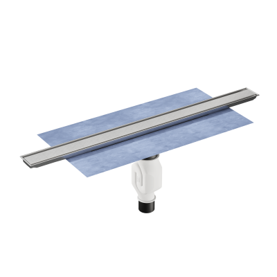 Душевой трап Eco-Flow 60 см, DK100, горизонтальный сифон 60 мм, матовый черный