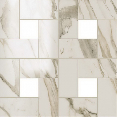 S.M. Calacatta Gold Mosaic Lap / С.М. Калакатта Голд Мозаика Лаппато (45X45)