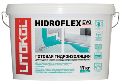 HIDROFLEX гидроизол.мастика 17kg bucket