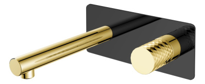 Смеситель STICK из стены BLACK DIAMOND GOLD 