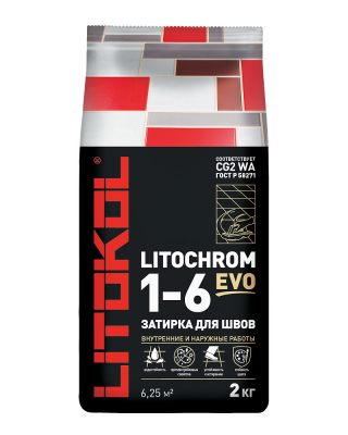 LITOCHROM 1-6  Затирка для  швов шириной от 1 до 6 мм. C.180 розовый фламинго