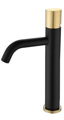 Смеситель STICK для умыв. выс. BLACK TOUCH GOLD 