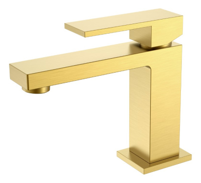 Cмеситель для умывальника Qubic Matt Gold 