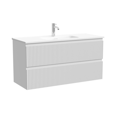 Тумба подвесная SANCOS Snob R 995х390х500, c двумя ящиками оснащенными доводчиками, Bianco, арт.SNR1