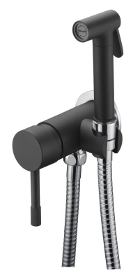 Смеситель гигиенический, Uno. Black Chrome 