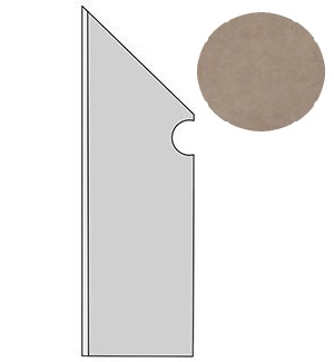 Dwell Greige Battiscopa Sag. Sx (7,2x30)